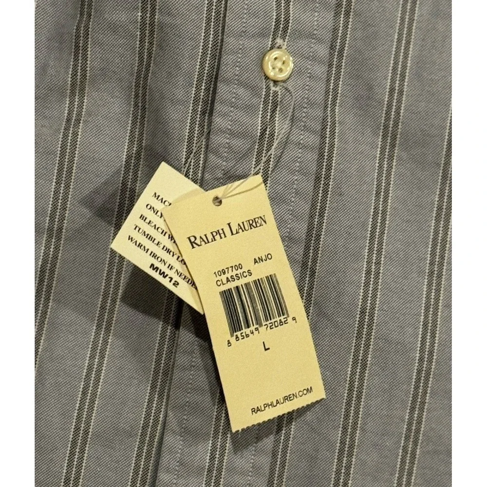 Vintage Polo Ralph Lauren Chambray Yarmouth Oxford Shirt L Cotton OCBD Ivy 90s